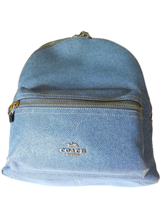Coach Charlie light blue medium backpack